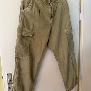 Free People Tan Utility Cargo Pants